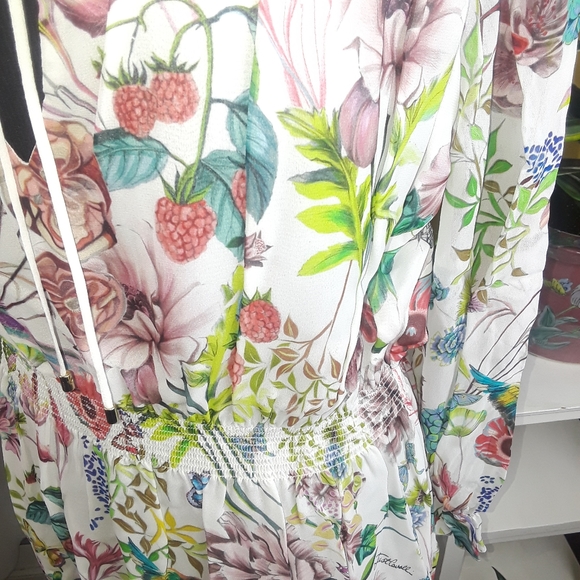 Just Cavalli Floral spring summer Dress Size 48 - Picture 8 of 11